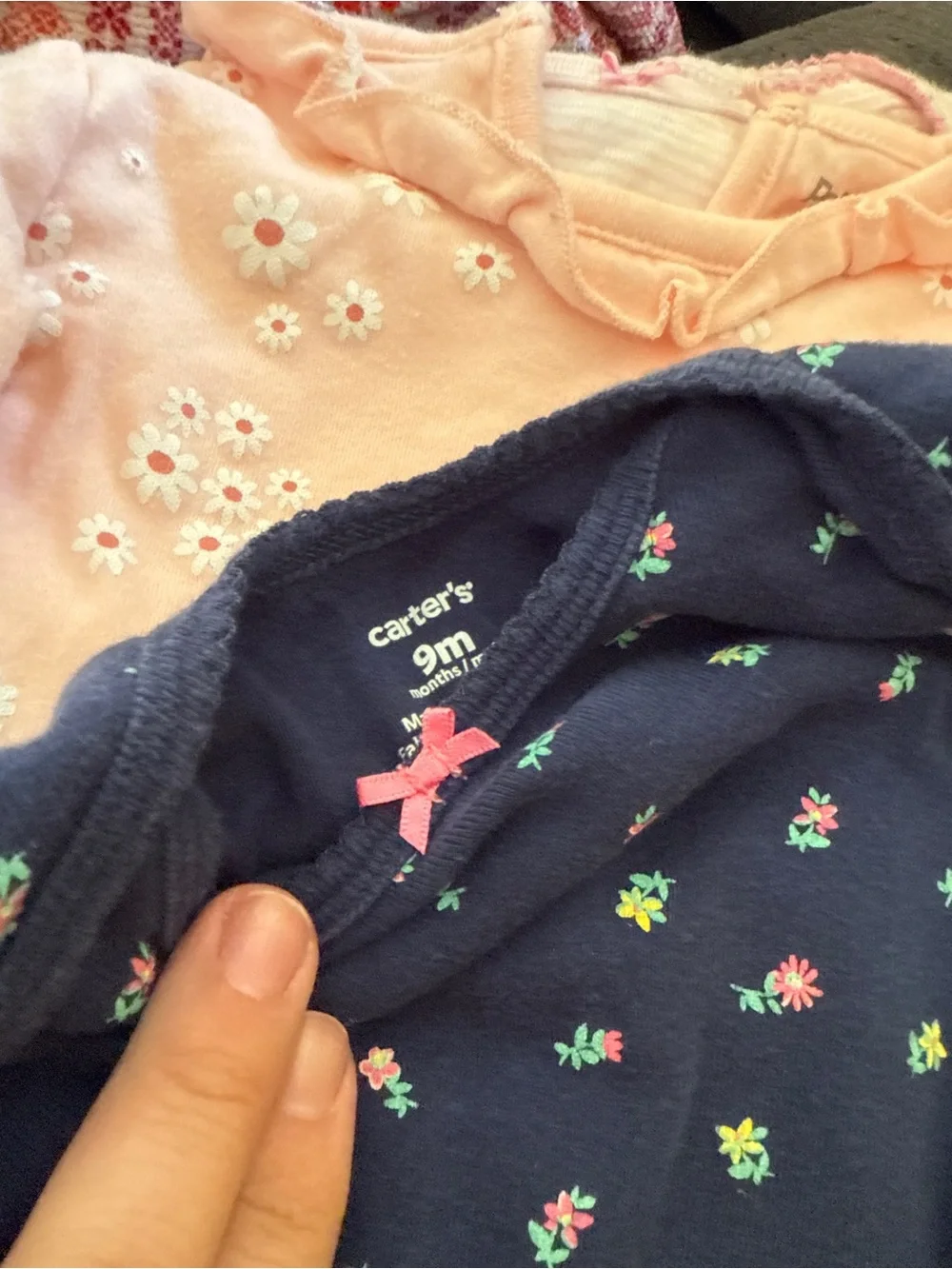 Carter's Baby Girl Long Sleeve Onesies - Pastel Prints (7-Pack)